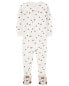 Toddler 1-Piece Tiger Paw 100% Snug Fit Cotton Footie Pajamas 4T