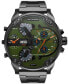 Фото #1 товара Men's Mr. Daddy Chronograph Gunmetal Stainless Steel Watch 57mm