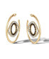 ფოტო #2 პროდუქტის Yellow Gold Plated Iron Glass Stone Crystal Eye Hoop Earrings