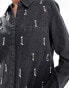 River Island embellished denim shirt in grey grau, 36 - фото #3