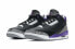 Кроссовки Nike Air Jordan 3 Retro Black Court Purple (Черный)