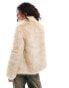 Lioness faux fur coat in beige