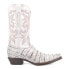 Фото #1 товара Dingo Gator Embroidered Alligator Print Snip Toe Cowboy Mens White Casual Boots