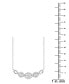 ფოტო #3 პროდუქტის Diamond Swirl 18" Collar Necklace (1/4 ct. t.w.) in 10k White Gold