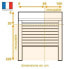 FRANCE COMBI Verkabelter elektrischer Rollladen - Aluminiumkasten und PVC-Lamellen - 220 x 150 cm - Wei