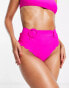 The Frolic Crete scallop high waist bikini bottom in hot pink Розовый, 38 - фото #1