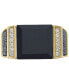 ფოტო #3 პროდუქტის EFFY® Men's Black Onyx & Diamond (5/8 ct. t.w.) Ring in 14k Gold