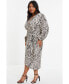 Фото #3 товара Plus Size Animal Print Midi Dress