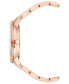 ფოტო #2 პროდუქტის Women's Three Hand Quartz Rose Gold-tone Alloy and Blush Resin Link Bracelet Watch, 38mm