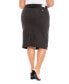 ფოტო #3 პროდუქტის Plus Size Denim Skirt