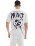 Prince co-ord unisex varsity print t-shirt in grey marl