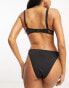 Wolf & Whistle Exclusive Fuller Bust mesh cut out swimsuit in black mesh