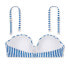 Women's Light Lift Bandeau Bikini Top - Shade & Shore™ Sapphire Blue & White Str