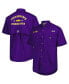 Фото #1 товара Men's Purple LSU Tigers Bonehead Button-Up Shirt