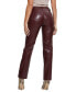 ფოტო #2 პროდუქტის Women's Kelly Faux-Leather Straight-Leg Pants