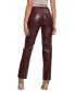 Фото #2 товара Women's Kelly Faux-Leather Straight-Leg Pants