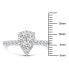 Фото #5 товара Diamond Pear-Shaped Cluster Engagement Ring (1 ct. t.w.) in 14k White Gold