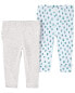 Baby 2-Pack Floral Pull-On Pants NB