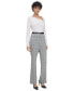 Фото #5 товара Petite Plaid Belted Straight-Leg Pants