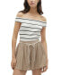 Фото #1 товара Women's Willow Striped Off-The-Shoulder Top