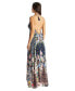 Women's Maxi Tropical Print Halterneck Dress