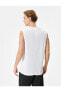 Фото #16 товара 4sam30004nk 000 Beyaz Erkek Polyester Jersey Kolsuz T-shirt