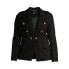 Фото #4 товара Attitude Unknown Double Breasted Blazer With Metallic Buttons Women's Black 2X