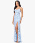 Juniors' Sequin Strappy Sleeveless Gown