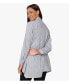 Фото #2 товара Women's Cotton Poplin Button-Front Step Hem Shirt Top Crossroads Tunic In Yarn Dye Stripe