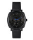 Men's Caine Black Leather Strap Watch 42mm