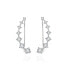 Фото #1 товара Silver longitudinal earrings with clear crystals AGU2712