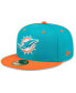 Фото #5 товара Men's Aqua, Orange Miami Dolphins Flipside 59FIFTY Fitted Hat