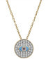 Фото #3 товара Wrapped diamond Evil-Eye Pendant Necklace (1/6 ct. t.w.) in 10k Yellow Gold, 17" + 1" extender