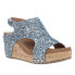 Corkys Carley Glitter Studded Wedge Womens Blue Casual Sandals 30-5316 8, 8 M - фото #2