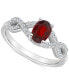 Фото #1 товара Кольцо Macy's Twist Rhodolite Garnet & White Topaz