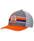 Фото #1 товара Men's Gray, Orange Clemson Tigers Aurora Trucker Adjustable Hat
