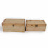 Set of decorative boxes Romimex Natural Wood (2 Pieces)