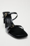 Фото #10 товара Кожаные босоножки на широком каблуке ZARA