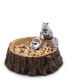 Designs Aluminum Standing Squirrel on Log Nut Bowl