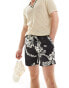 Фото #1 товара Superdry Hawaiian print 17-inch swim shorts in surf school black