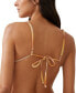 Фото #2 товара Women's Glitter Ombre Micro Slider Triangle Bikini Top