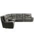 Фото #6 товара CLOSEOUT! Terrine 7-Pc. Fabric Sectional with 2 Power Motion Recliners and 2 USB Consoles, Created for Macy's
