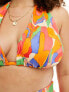 ASOS DESIGN Curve mix and match high triangle bikini top in vibrant abstract print VIBRANT ABSTRACT, 50 - фото #3