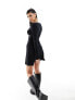 Фото #5 товара ASOS DESIGN tennis mini dress with contrast seams in black