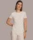 Фото #1 товара Women's Short Sleeve Ruched-Side Top