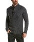 Loft 604 Argyle Wool Mock Neck Sweater Men's Grey S