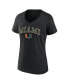 Фото #2 товара Women's Black Miami Hurricanes Evergreen Campus V-Neck T-shirt