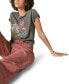 ფოტო #3 პროდუქტის Women's Faded Neon Floral Classic T-Shirt