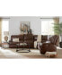 Фото #14 товара Binardo 99" 3 Pc Zero Gravity Leather Sectional with 2 Recliners and 1 Console, Created for Macy's