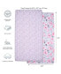 Фото #2 товара Floral Pink/Gray 2-Pack Fitted Crib/Toddler Sheet Set- Flower